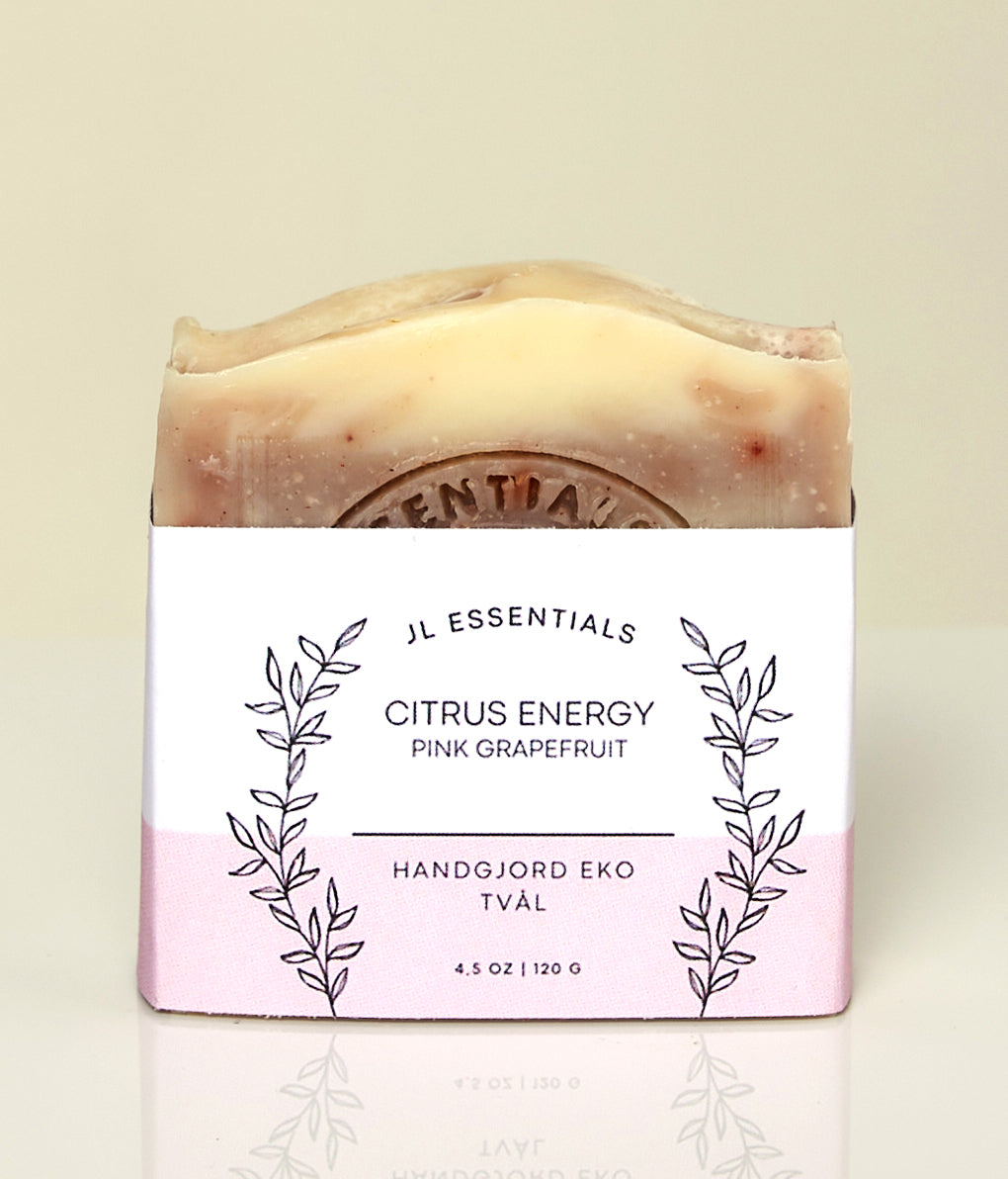 Handgjord Ekologisk Tvål - 'Citrus Energy' - Pink Grapefruit