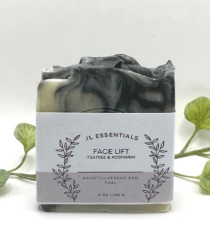 Handgjord Ekologisk Ansiktstvål - 'Face Lift' - Tea Tree & Rosmarin