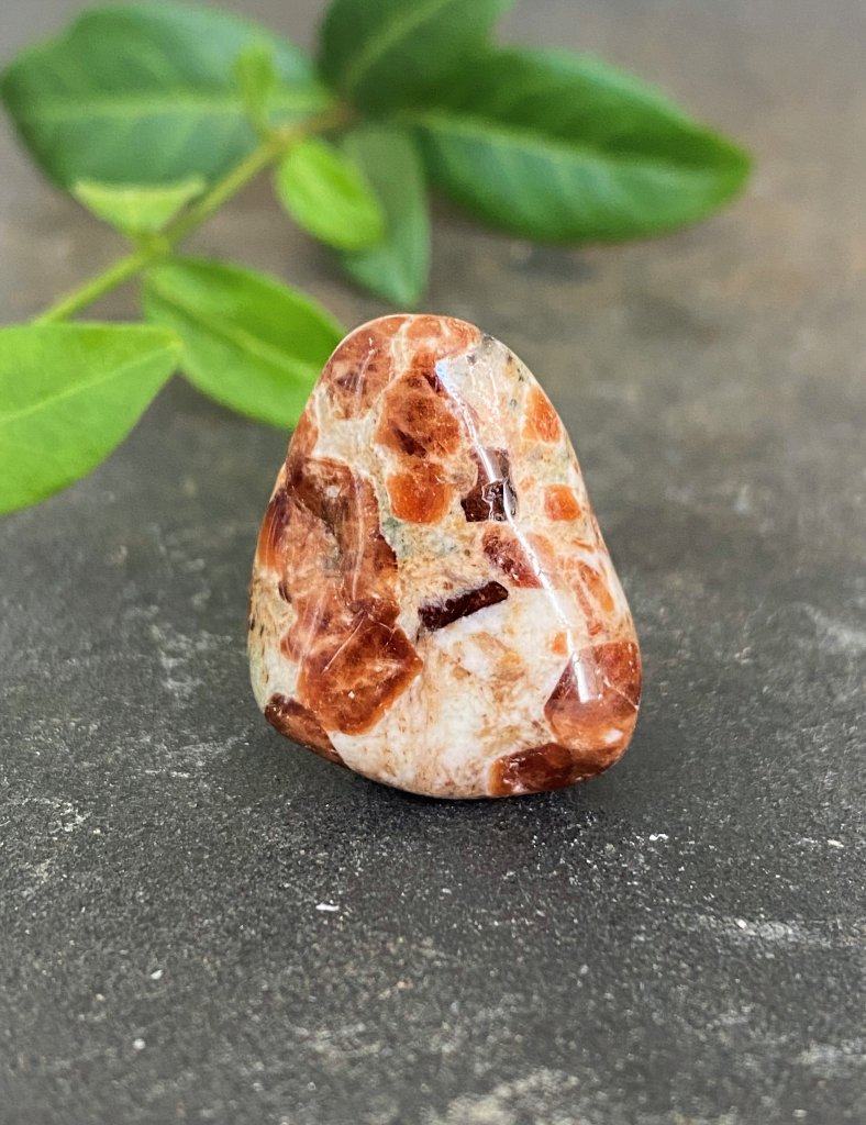 Granat Spessartin, trumlade