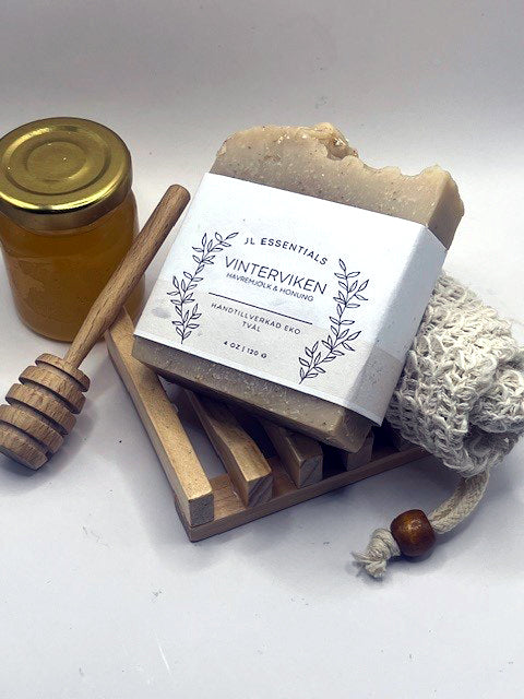 Handgjord Ekologisk Tvål - 'Vinterviken' - Honung & Havre