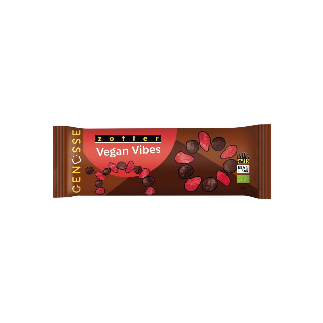 Nötchoklad från Zotter; Tranbär + Hasselnötter 70g (Vegansk)