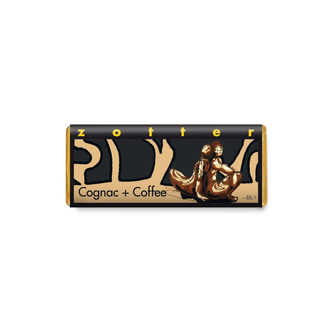 Pralinkaka från Zotter; Cognac + Kaffe 70g