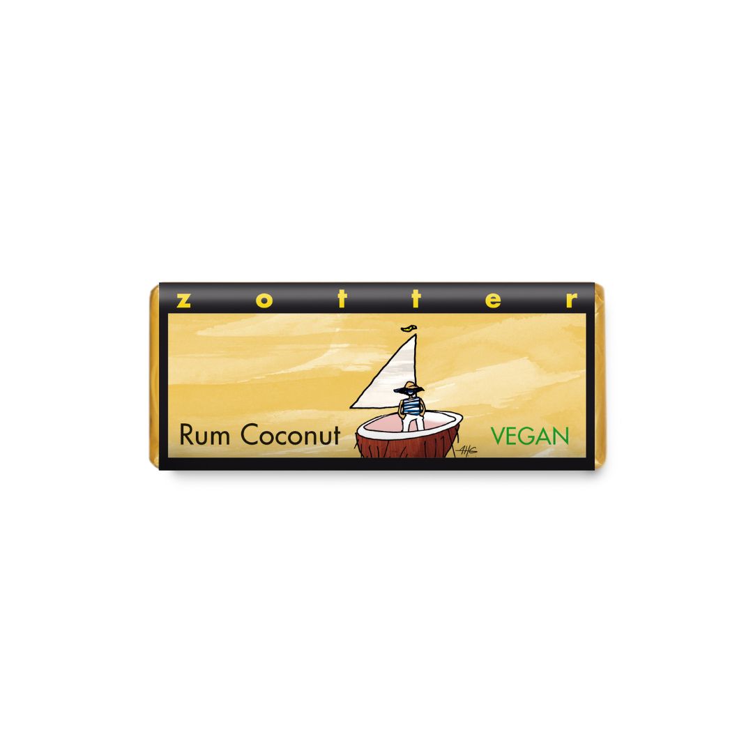 Pralinkaka från Zotter; Rom + Kokos 20g (Vegansk)