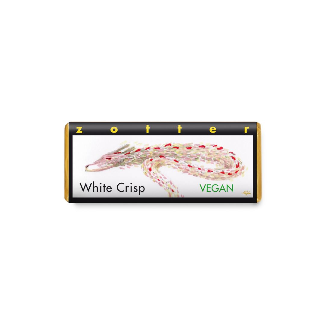 Pralinkaka från Zotter; Vitchoklad + Riskrisp 20g (Vegansk)