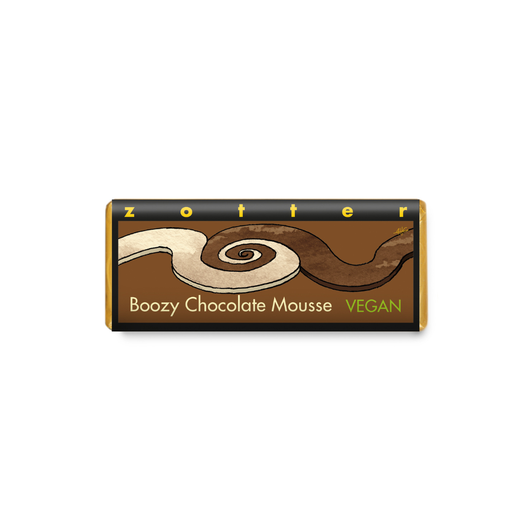 Pralinkaka från Zotter; Chokladmousse och Rom 70g (Vegansk)