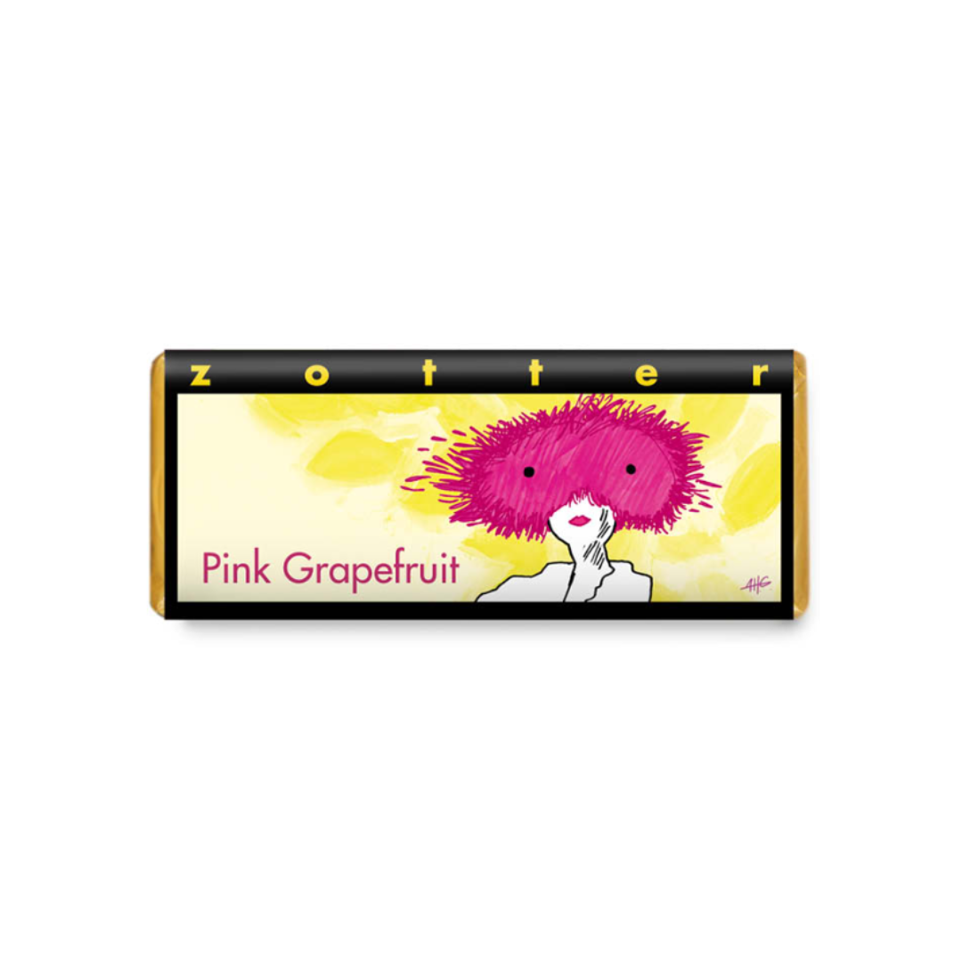 Pralinkaka från Zotter; Rosa Grapefrukt 70g