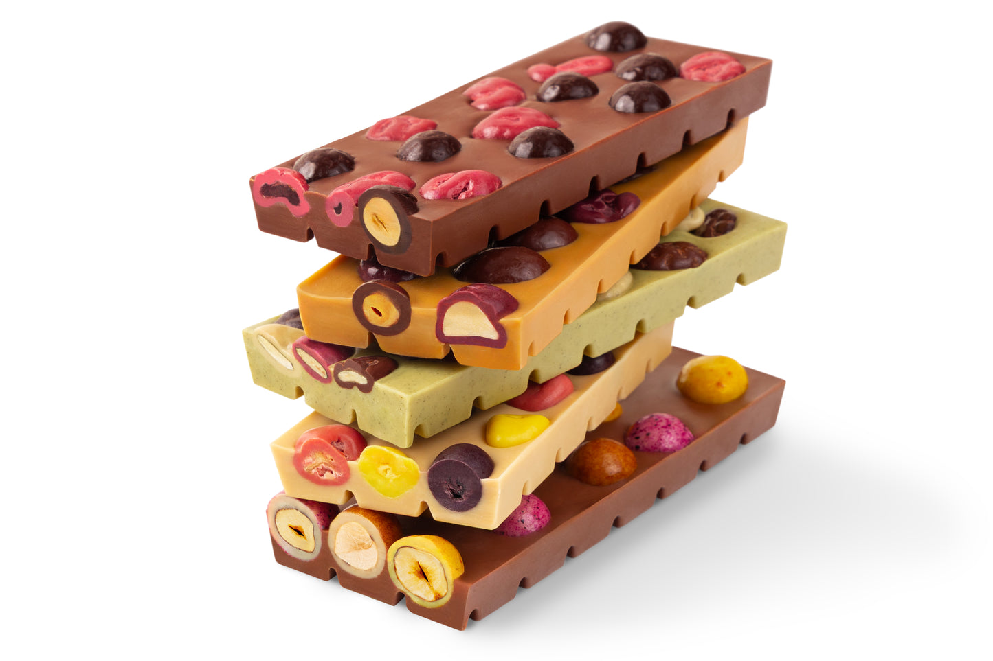 Nötchoklad från Zotter; Vit choklad + Krispiga fruktbitar