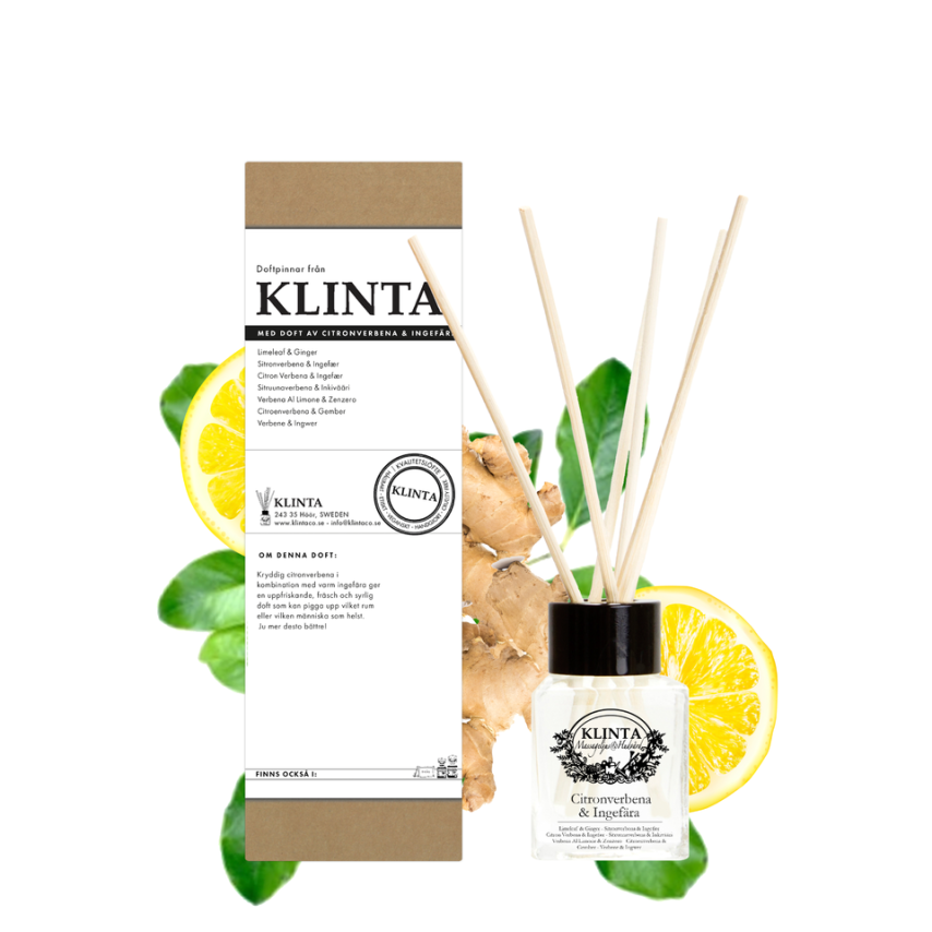 Klintas doftpinnar Citronverbena & Ingefära