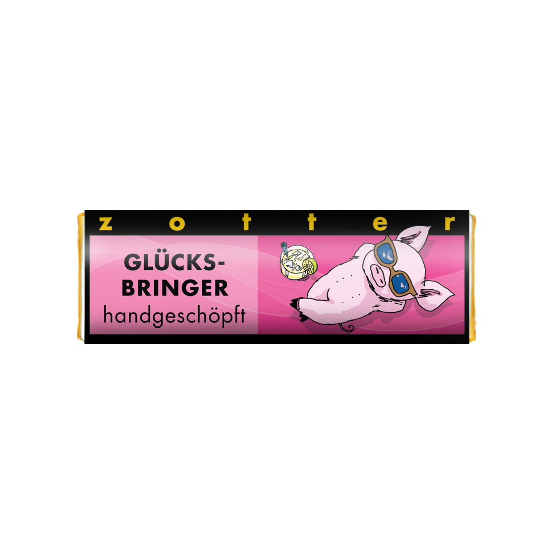 Pralinkaka från Zotter; Lyckoamulett, Mjölkchokladmousse, 20g