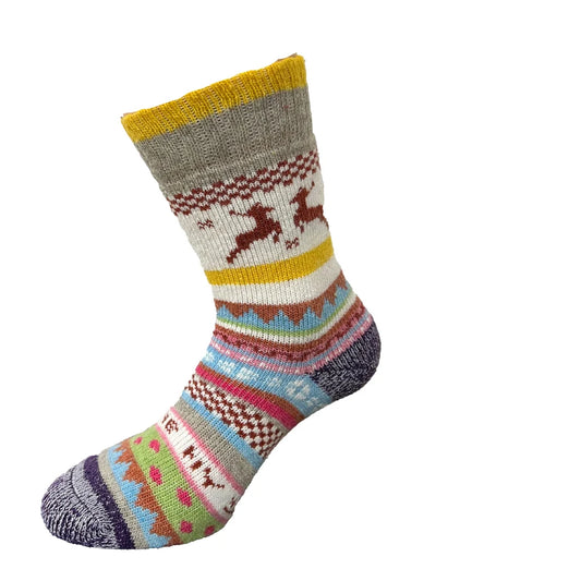 Raggsocka, "Sanna", med gul kant