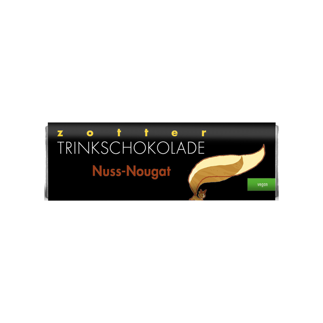 Drickchoklad från Zotter; Nötnougat, 22g (Vegansk)