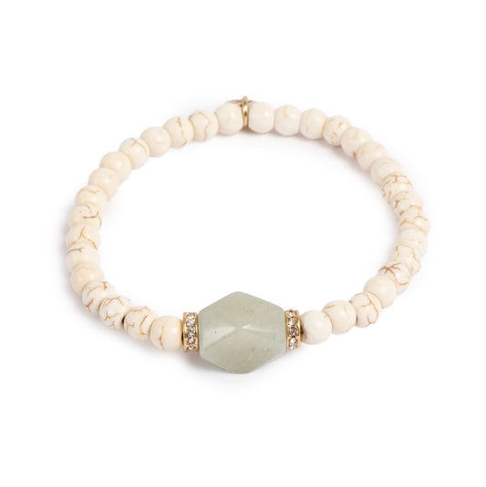 Armband 'Serenity' med Aventurin och Howlit, A&C Oslo