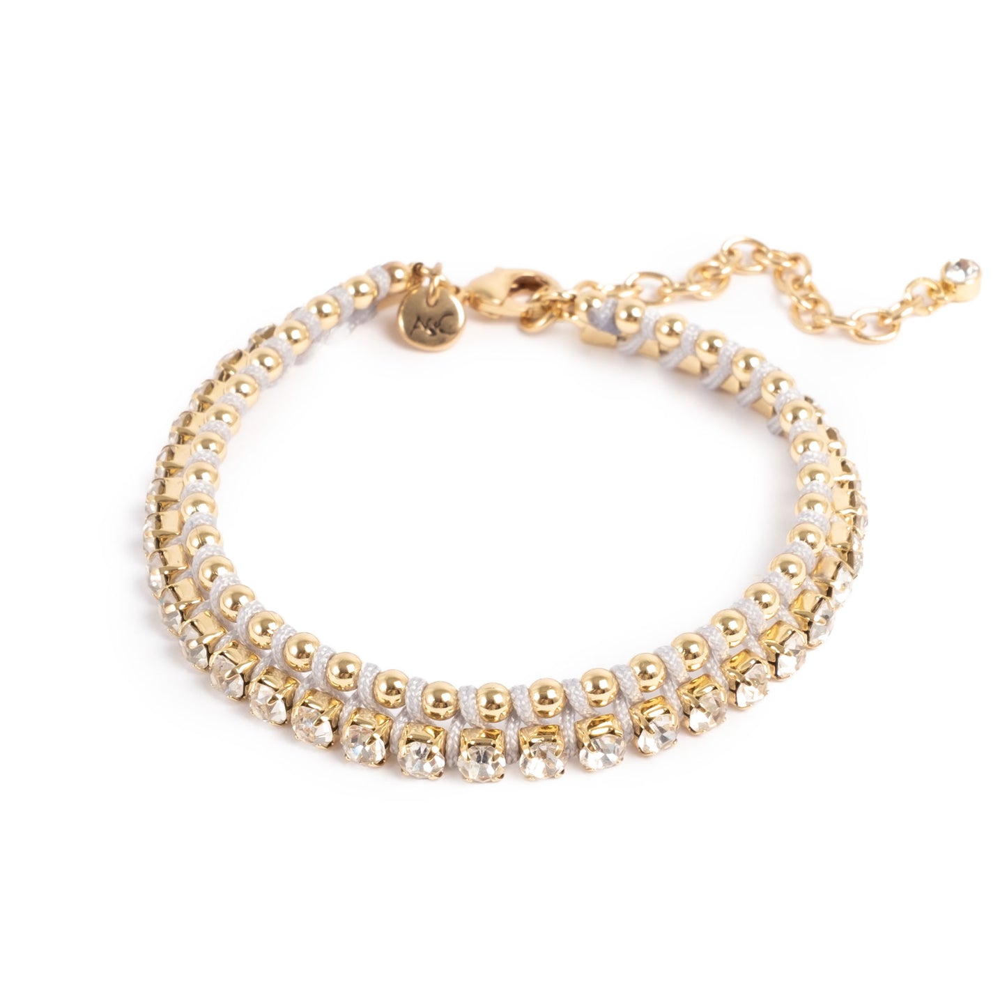 Armband, 'Friendship', vita stenar, A&C Oslo