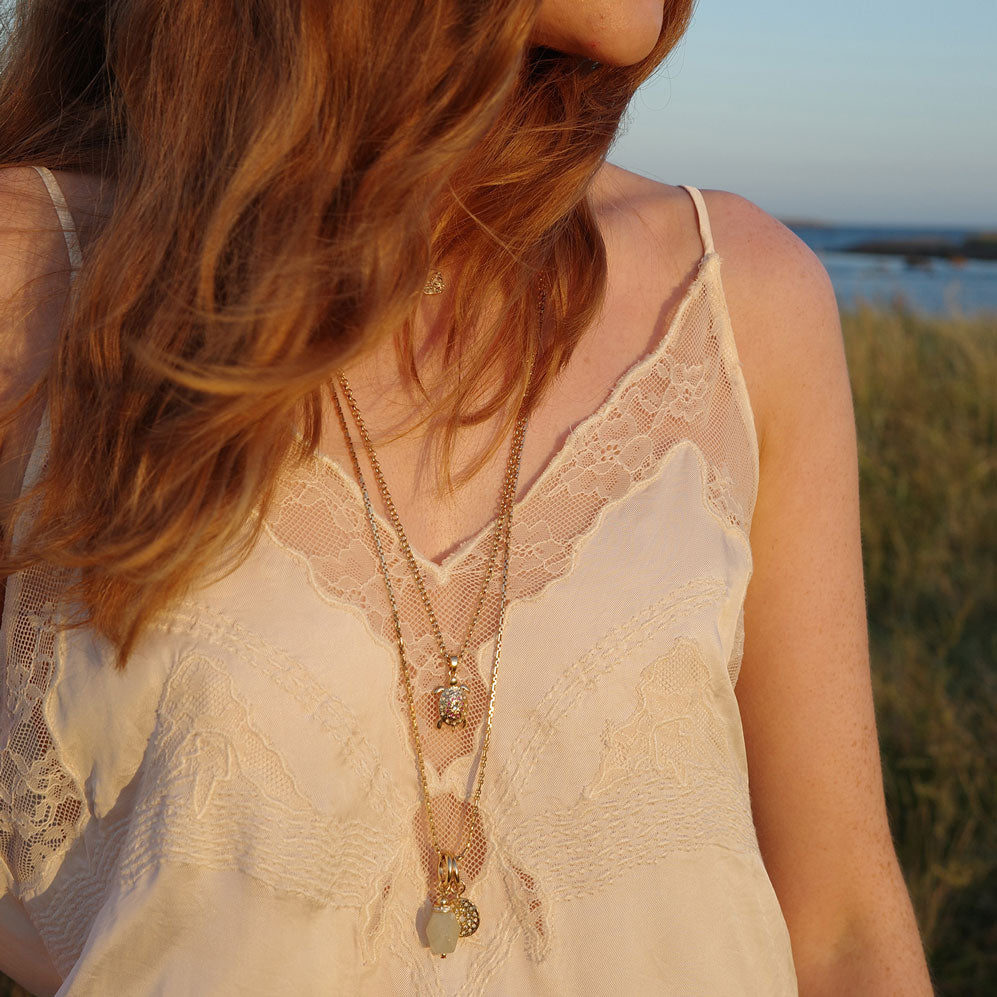 Lång halskedja med Aventurin 'Serenity', A&C Oslo