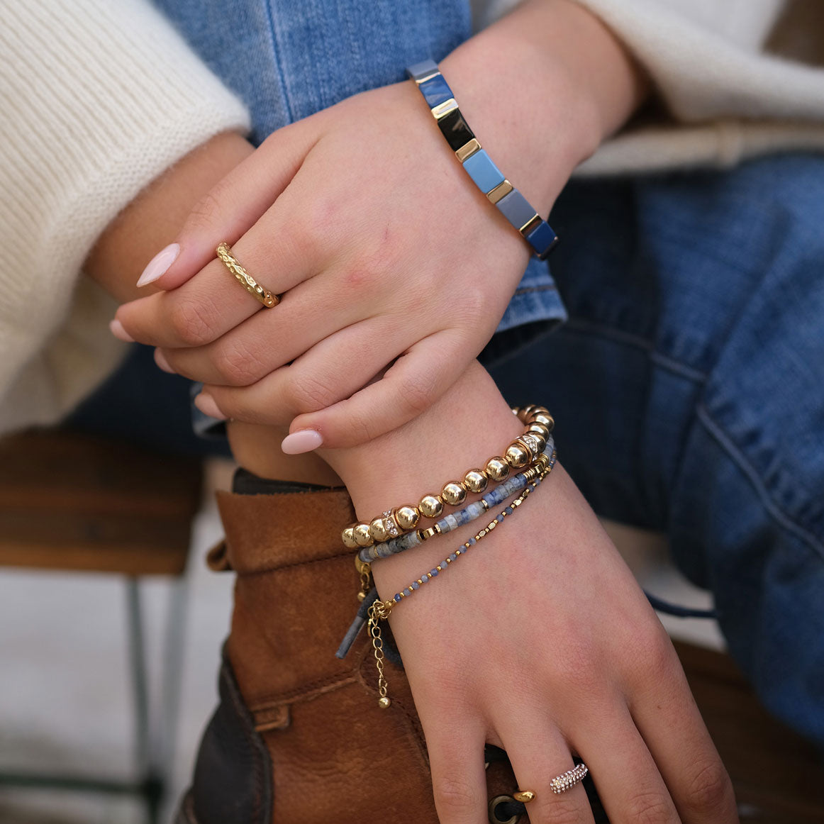 Armband med blåa stenar, 'Wild Nature', A&C Oslo