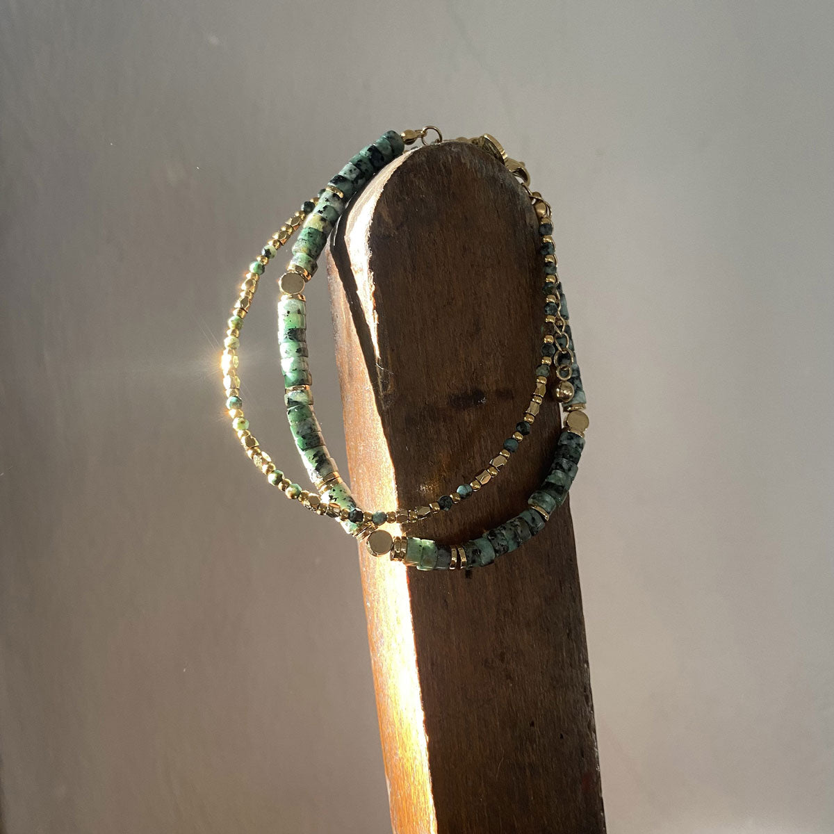 Armband med gröna stenar, 'Wild Nature', A&C Oslo