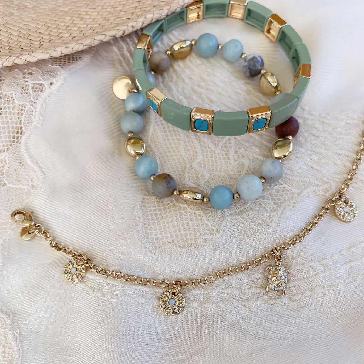 Armband 'Serenity' med Amazonit, A&C Oslo