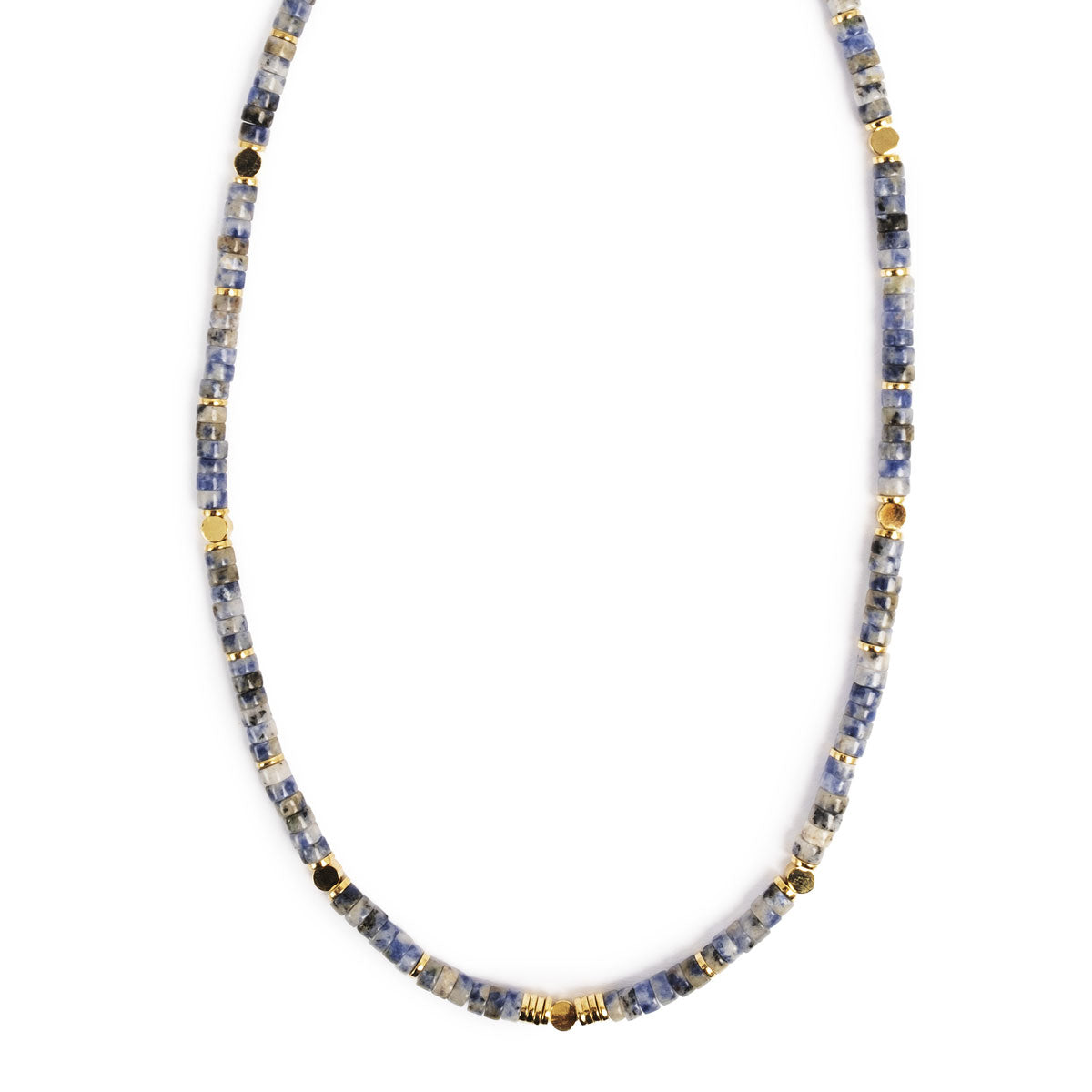 Kort halsband med blåa stenar, 'Wild Nature', A&C Oslo