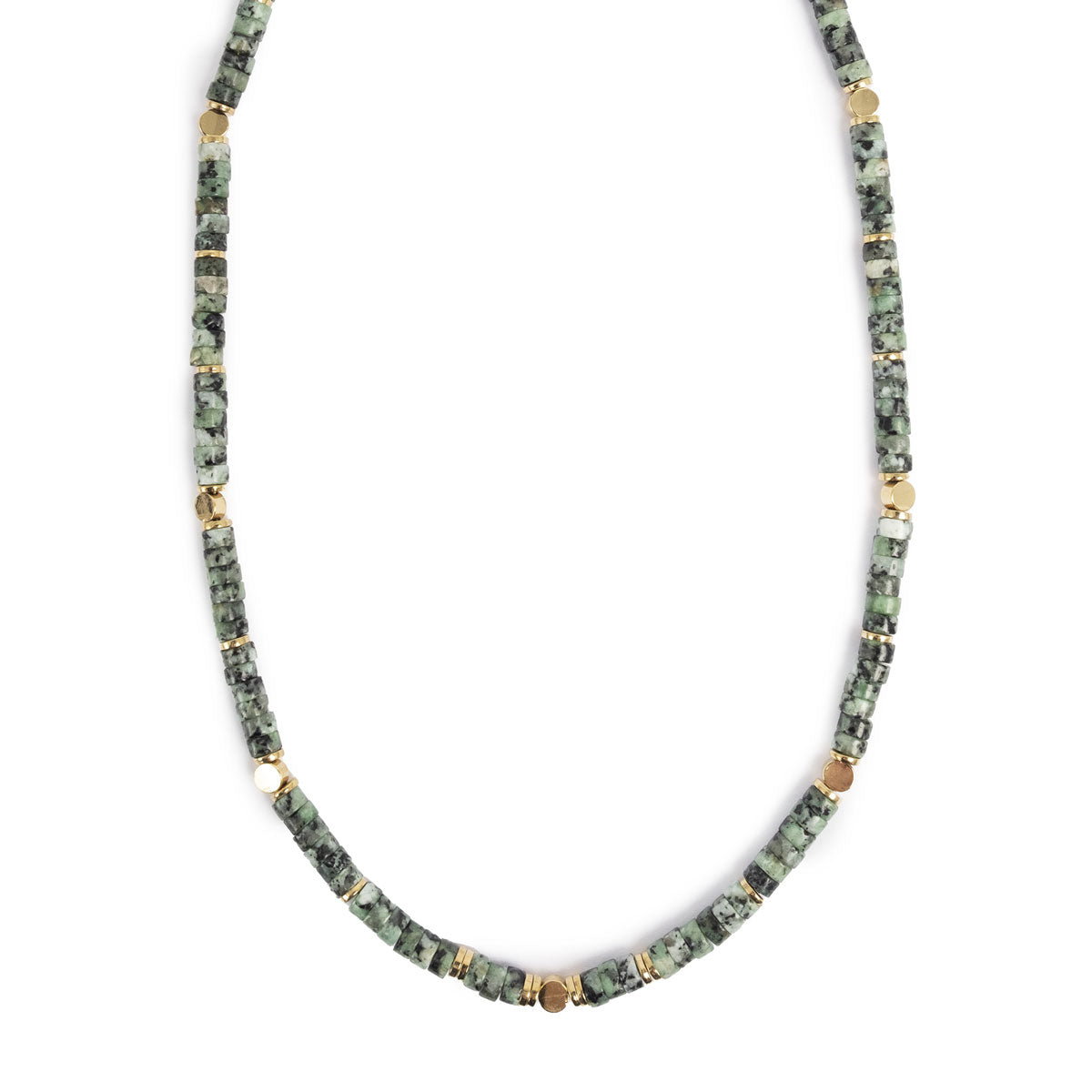 Kort halsband med gröna stenar, 'Wild Nature', A&C Oslo